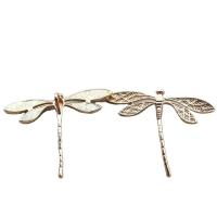 Brass Jewelry Pendants Dragonfly KC gold color plated DIY Sold By Lot