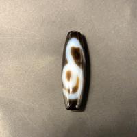 Perles agate dzi tibétaine naturelle, agate Tibétaine, ovale, DIY & deux tons, 12x38mm, Vendu par PC