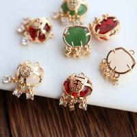 Brass Jewelry Pendants with Glass KC gold color plated micro pave cubic zirconia Sold By Lot