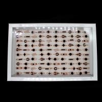 Anillo de Aleación de Zinc, para mujer & con diamantes de imitación, dorado, 20x20x3mm, 100PCs/Caja, Vendido por Caja