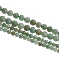 Green+Sterne Perle, rund, DIY, grün, verkauft per 38 cm Strang