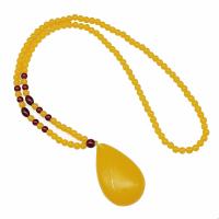 Resin Sweater Necklace & for woman yellow Sold Per Approx 22.4 Inch Strand