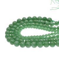 Angelit Perle, rund, DIY & verschiedene Größen vorhanden, dunkelgrün, verkauft per 38 cm Strang