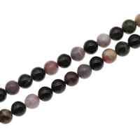 Turmalin Perle, rund, DIY & verschiedene Größen vorhanden, braun, verkauft per 38 cm Strang