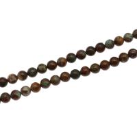Gold Vein Turquoise Beads Round DIY brown Sold Per 38 cm Strand