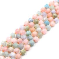 pietra di Morgan perla, Cerchio, DIY & sfaccettati, colori misti, Venduto per 38 cm filo
