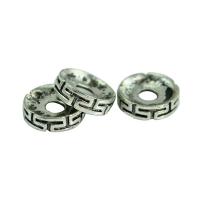 Zinc Alloy Spacer Beads Flat Round plated DIY nickel lead & cadmium free Sold By PC
