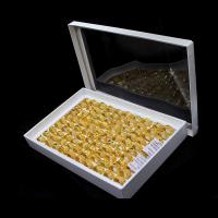 Anillo de Aleación de Zinc, para mujer, dorado, 20x20x3mm, 100PCs/Caja, Vendido por Caja