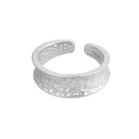 Brass Cuff Finger Ring plated Adjustable & hammered 6.50mm Sold By PC