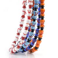 Raffinierte Lampwork-Beads, Lampwork, Schneemann, Kunstdruck, DIY, keine, 11x25mm, Bohrung:ca. 1.5mm, 10PCs/Tasche, verkauft von Tasche
