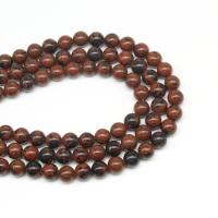Mahogni obsidian perler, Runde, du kan DIY & forskellig størrelse for valg, brun, Solgt Per 38 cm Strand
