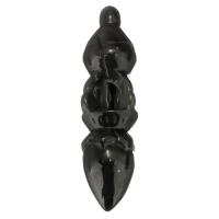 Pingentes de obsidiana preta, preto, 15x55x14mm, Buraco:Aprox 1mm, vendido por PC