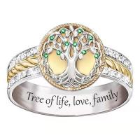 Zinklegering ringen, Zinc Alloy, plated, voor vrouw & met strass, gemengde kleuren, Verkocht door PC