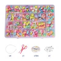 Crianças DIY Cadeia Beads setembro, acrilico, with linha de cristal & resina & ferro, cores misturadas, vendido por Defina