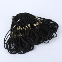 Elastische haarband, Rubber, met Messing, meer kleuren voor de keuze, 2.50mm, 100PC/Bag, Verkocht door Bag