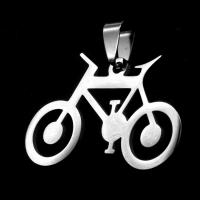 Stainless Steel Pendants, Bike, original color, 22x38x1mm, Sold By PC
