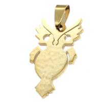 Bijoux pendentifs en acier inoxydable , oiseau, doré, 34x20x1mm, Vendu par PC