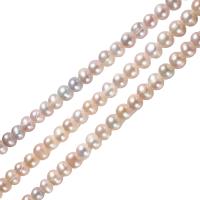 Bulvių išauginti gėlavandenių perlų karoliukai, Gėlo vandens perlų, Bulvė, natūralus, 9-10mm, Skylė:Apytiksliai 0.8mm, Parduota už Apytiksliai 14.7 Inch Strand