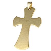 Stainless Steel Cross Pendants golden Sold By PC