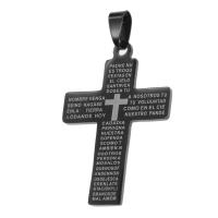 Stainless Steel Cross Pendants black Sold By PC
