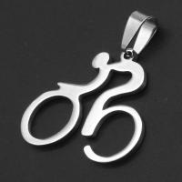 Stainless Steel Pendants, Bike, original color, 26x31x1mm, Sold By PC