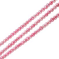 Brambor pěstované sladkovodní perle, Sladkovodní Pearl, přírodní, růžový, Grade, 5-6mm, Otvor:Cca 0.8mm, Prodáno za 14.5 inch Strand