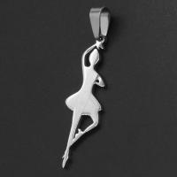 Stainless Steel Pendants Dancing Girl original color Sold By PC