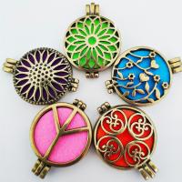 Perfume Locket Necklace Alloy plated Unisex antique bronze color Length Approx 23.6 Inch Sold By PC