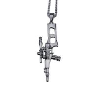Stainless Steel Pendants Gun plated hollow 80mm Sold By PC