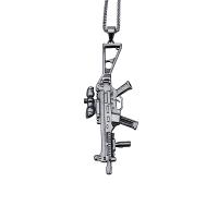 Stainless Steel Pendants Gun anoint DIY 104mm Sold By PC