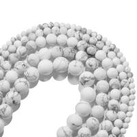Howlite Beads Round polished Natural & DIY Sold Per 14.96 Inch Strand