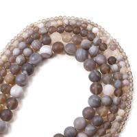 Natürliche graue Achat Perlen, Grauer Achat, poliert, DIY & verschiedene Größen vorhanden & satiniert, verkauft per 14.96 ZollInch Strang