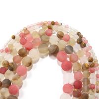 Natural Watermelon Tourmaline Beads Round polished DIY & frosted Sold Per 14.96 Inch Strand