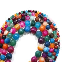 Perline naturali in agata arcobaleno, Cerchio, lucido, Naturale & DIY & formato differente per scelta & glassato, Venduto per 14.96 pollice filo