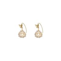 Crystal Earrings Brass with Crystal Butterfly gold color plated for woman & hollow Sold By Lot