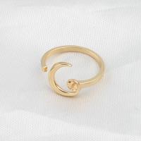 Mosiądz Mocowanie pierścionka, złoty, 22x21x2mm, sprzedane przez PC
