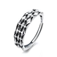 925 Sterling Silver Open Finger Ring Adjustable & for woman silver color 5mm Sold By PC