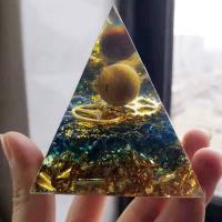 Resin Pyramid Decoration Triangle other effects multi-colored Sold By PC