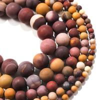 Žumanjak Stone perle, Krug, uglađen, Prirodno & možete DIY & različite veličine za izbor & mat, Prodano Per 14.96 inčni Strand
