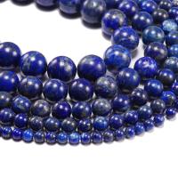 Lapislazuli Perlen, rund, poliert, Natürliche & DIY & verschiedene Größen vorhanden, blau, verkauft per 14.96 ZollInch Strang