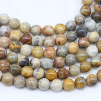 Natürliche verrückte Achat Perlen, Verrückter Achat, rund, poliert, DIY & verschiedene Größen vorhanden, verkauft per 14.96 ZollInch Strang