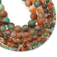 Malachite Agate Beads Round polished Natural & DIY & frosted Sold Per 14.96 Inch Strand