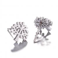 Stainless Steel Stud Earrings Lucky Tree fashion jewelry & for woman Sold By Pair