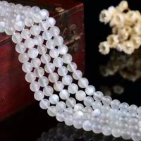 Mondstein Perlen, rund, natürlich, DIY, weiß, verkauft per 38 cm Strang