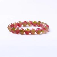 Natural Tourmaline Bracelet with Cherry Quartz Unisex & radiation protection mixed colors Length 15.7 Inch Sold By PC