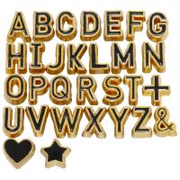Grânulos de alfabeto de liga de zinco, Letra do Alfabeto, DIY & esmalte, Mais cores pare escolha, vendido por PC