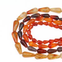 Natural Red Agate Beads, Teardrop, DIY, more colors for choice, 16x8mm, Sold Per 38 cm Strand