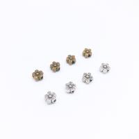 Zinc Alloy Flower Beads Plum Blossom plated DIY 6.50mm Sold By Bag