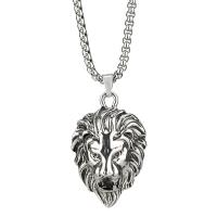 Men Sweater Chain Necklace Titanium Steel Lion plated for man 45mm Length Approx 26.77 Inch Sold By PC