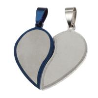 Stainless Steel Couple Pendants Heart mixed colors Sold By PC